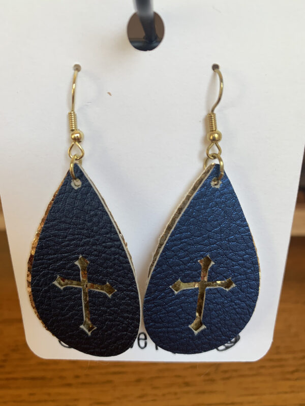 Cross Teardrop Earring