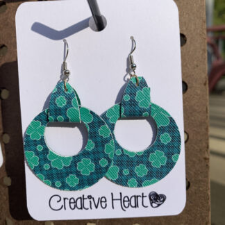 St. Patrick's Day Circle and Tab Earrings